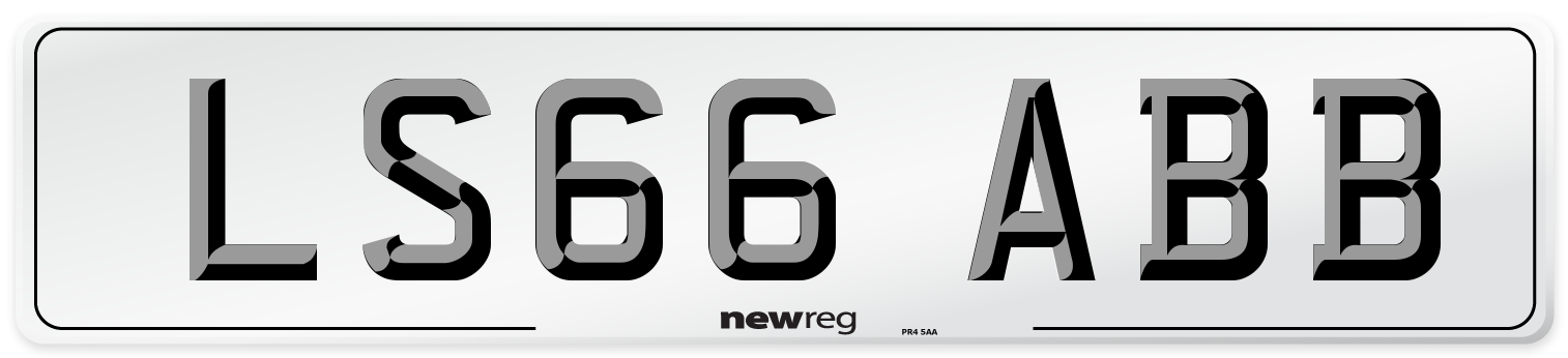 LS66 ABB Number Plate from New Reg